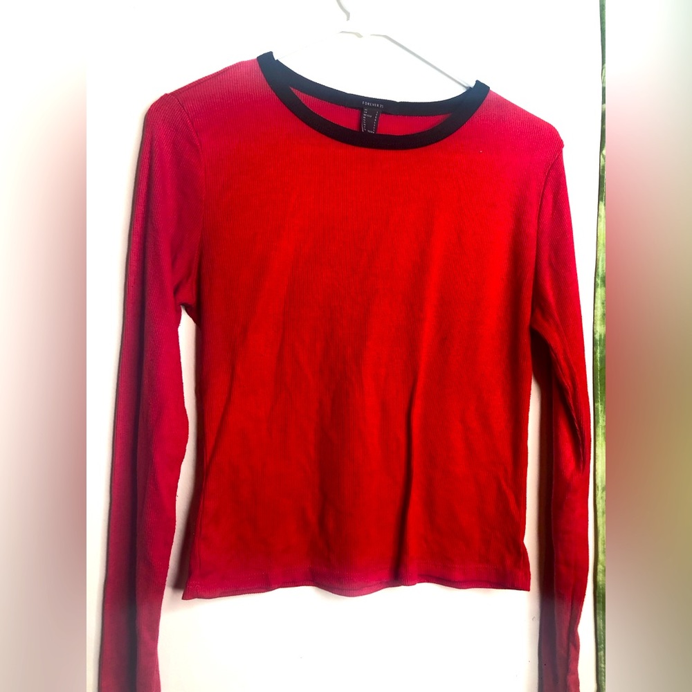 Red long sleeve shirt